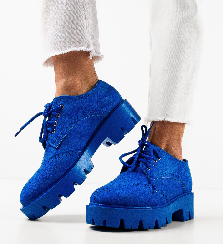 Pantofi casual Albastri de Dama Confortabili Wow Shoes Gomine cu comanda online