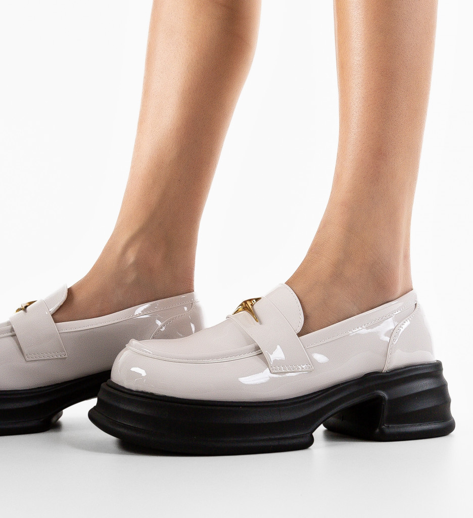 Pantofi casual Bej de Dama Moderni Mei Mezony cu comanda online