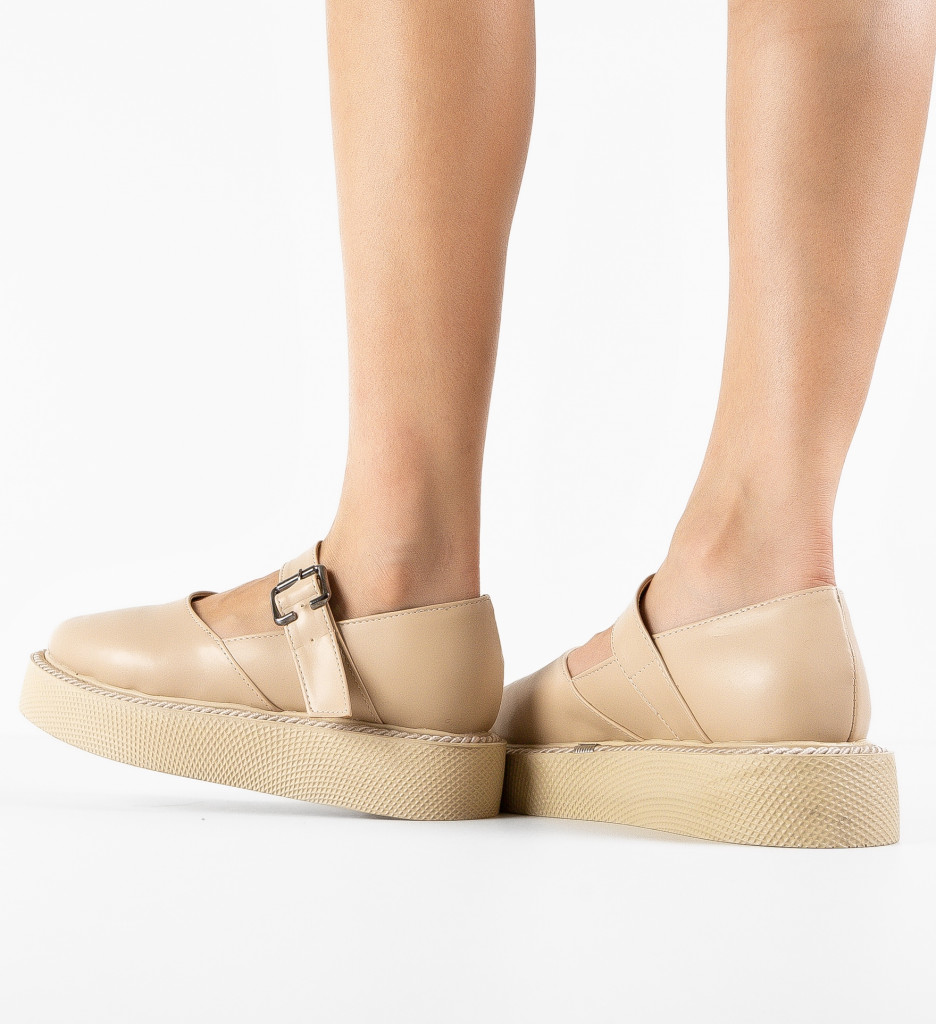 Pantofi casual Bej de Dama Moderni Wow Shoes Brye cu comanda online
