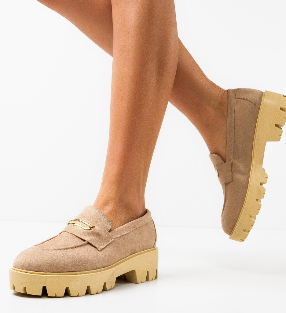 Pantofi casual Bej de Dama Stilati Wow Shoes Beikrols cu comanda online