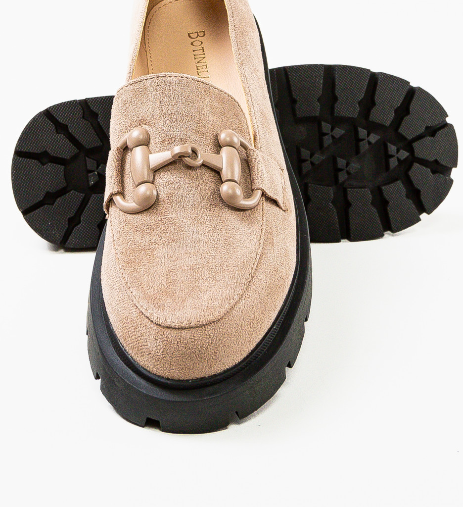 Pantofi casual Kaki de Dama Chic Botinelli Rotnest cu comanda online