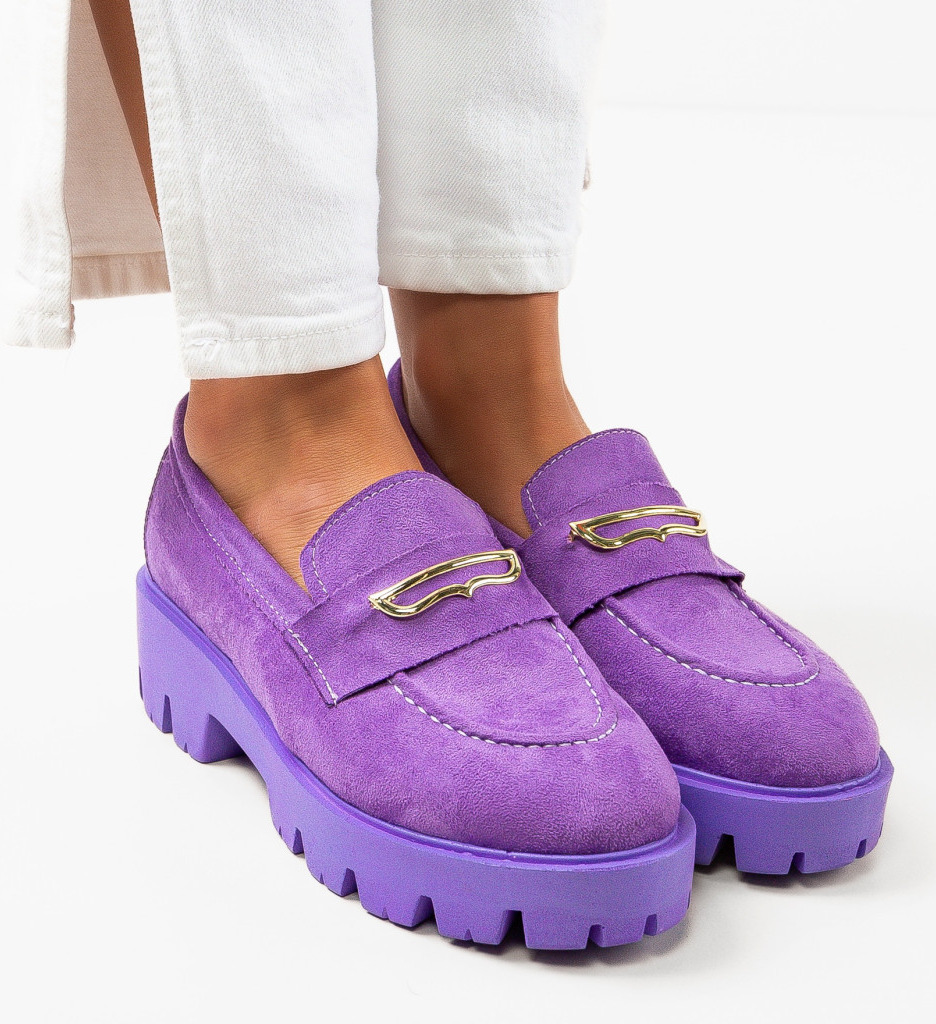 Pantofi casual Mov de Dama Eleganti Wow Shoes Beikrols cu comanda online