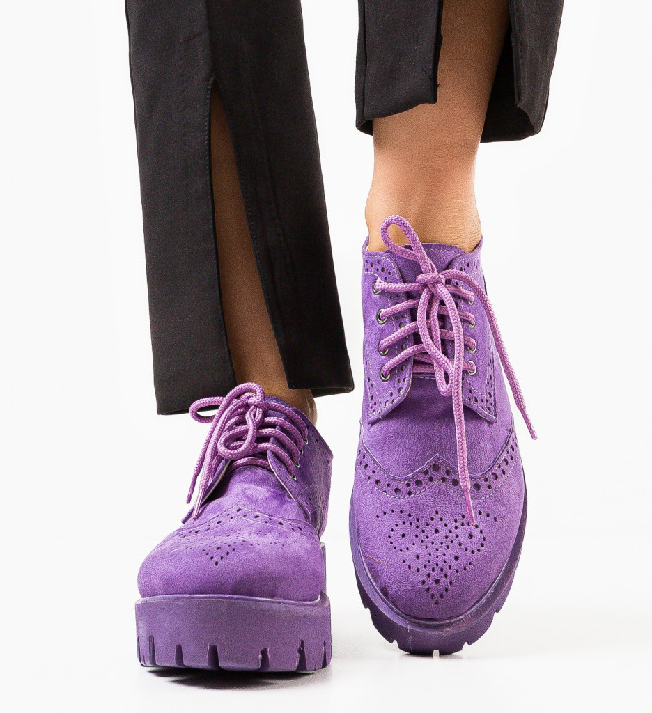 Pantofi casual Mov de Dama Moderni Wow Shoes Gomine cu comanda online