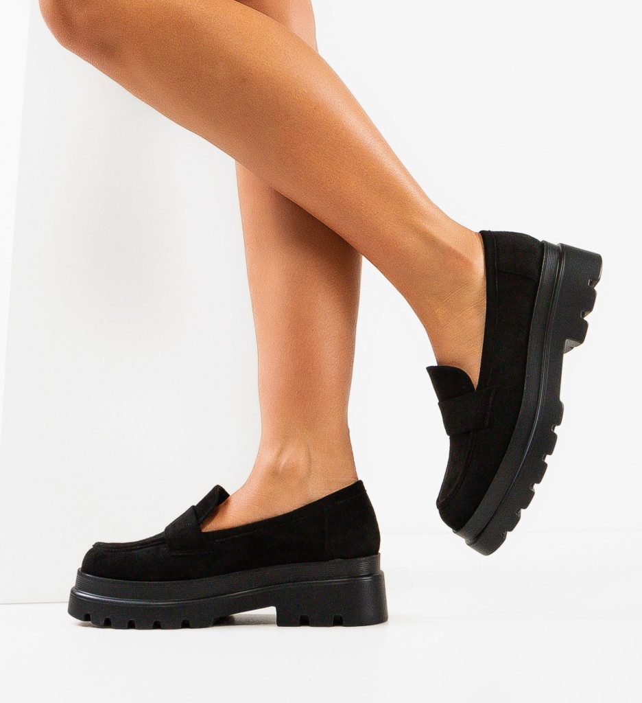 Pantofi casual Negri de Dama Confortabili Mei Hilaria cu comanda online