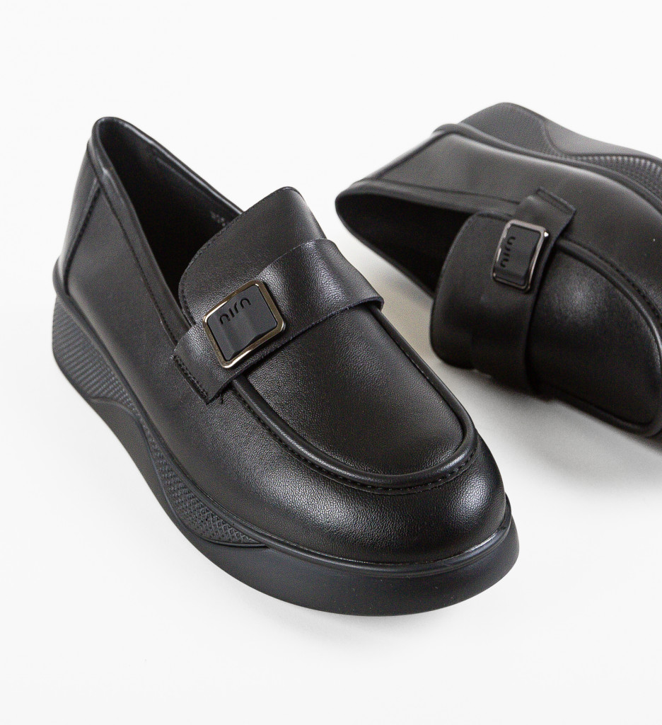 Pantofi casual Negri de Dama Moderni QING Catlyn cu comanda online