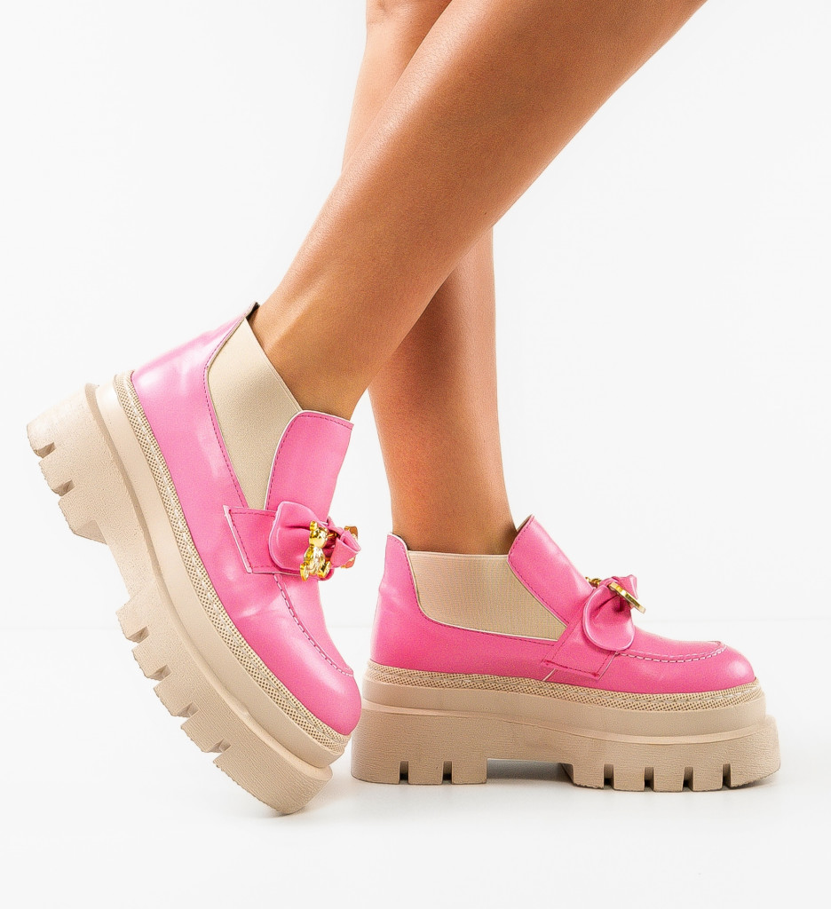 Pantofi casual Roz de Dama Moderni Wow Shoes Bearya cu comanda online