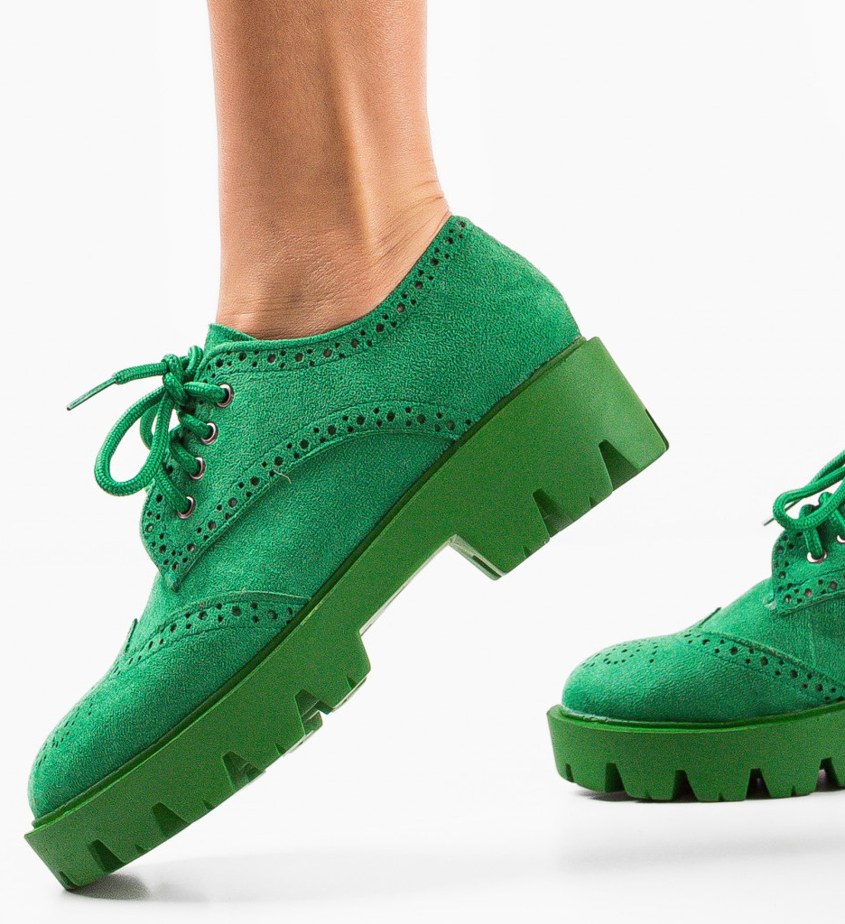 Pantofi casual Verzi de Dama Comozi Wow Shoes Gomine cu comanda online