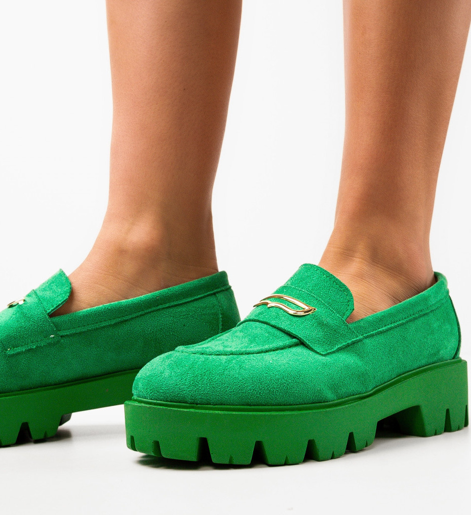 Pantofi casual Verzi de Dama Versatili Wow Shoes Beikrols cu comanda online