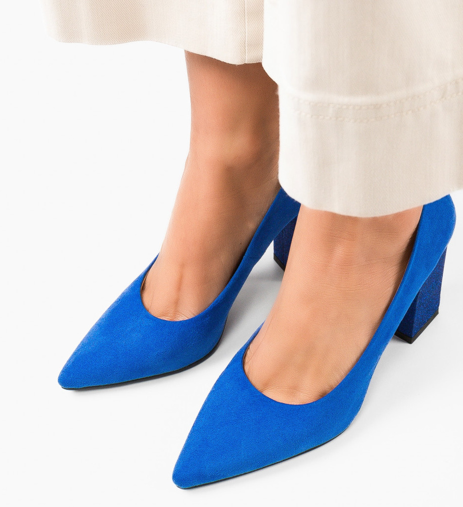 Pantofi cu toc Albastri de Gala Angel Blue Rusty cu comanda online