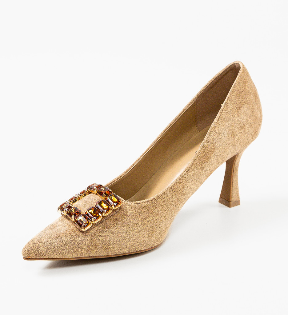 Pantofi cu toc Kaki de Gala Ali Joan cu comanda online