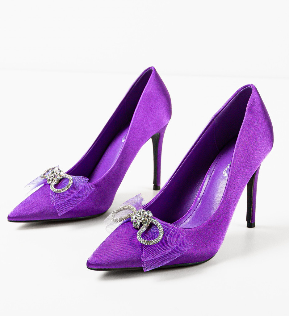 Pantofi cu toc Mov Eleganti Ali Caoimhe cu comanda online
