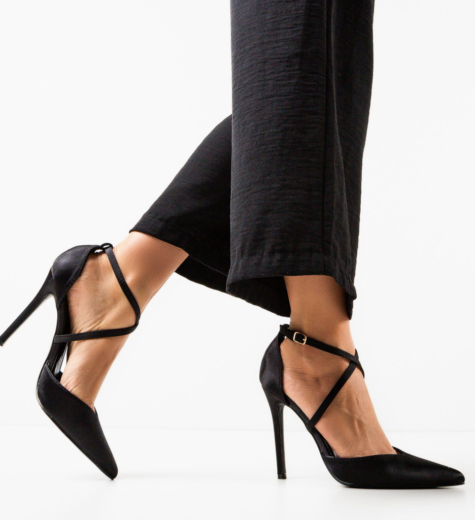 Pantofi cu toc Negri Eleganti Botinelli Arpat cu comanda online