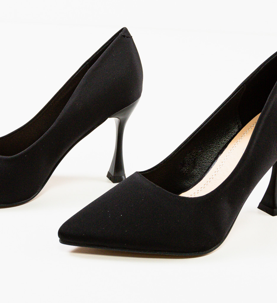 Pantofi cu toc Negri Eleganti SFINX(LULU) Kikor cu comanda online