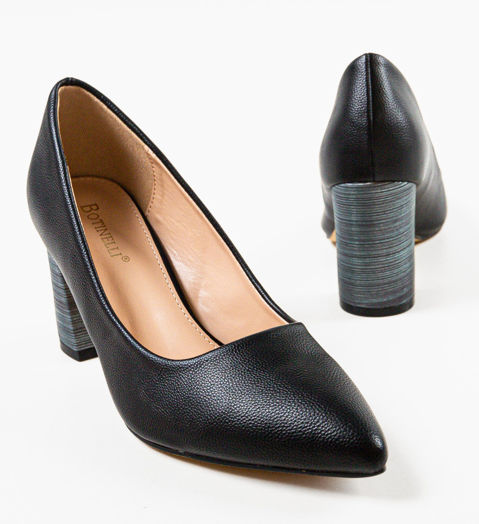 Pantofi cu toc Negri de Primavara Botinelli Tuka cu comanda online