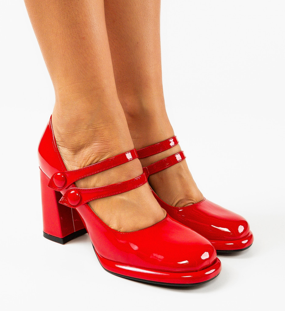 Pantofi cu toc Rosii Moderni SFINX(LULU) Vintage cu comanda online