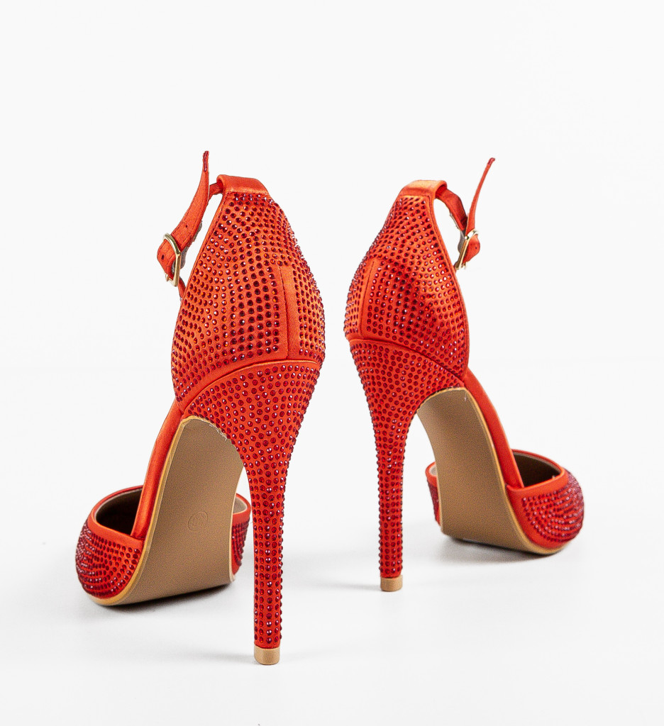 Pantofi cu toc Rosii Superbi Carolie Keish cu comanda online