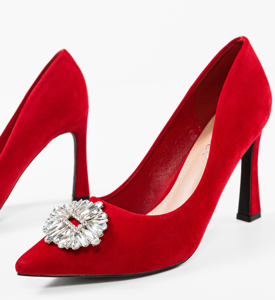 Pantofi cu toc Rosii de Gala Hebe Kefilwe cu comanda online