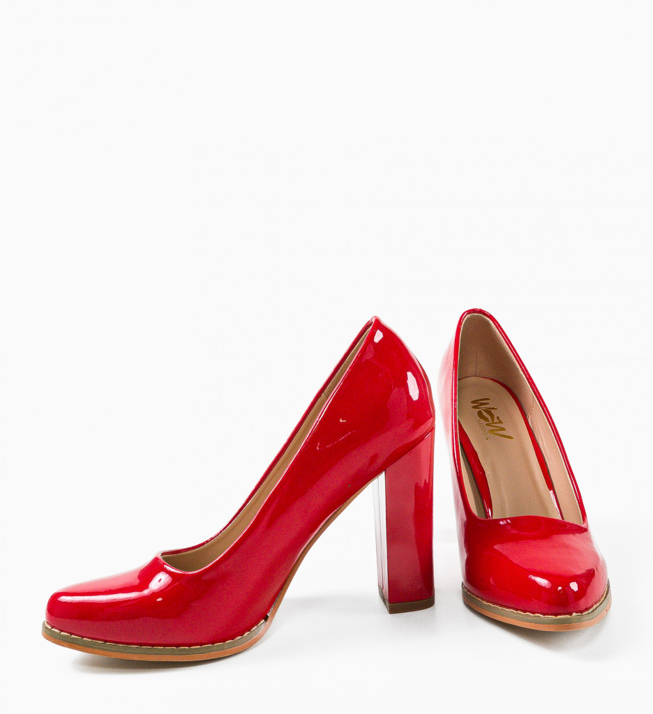 Pantofi cu toc Rosii de Primavara Wow Shoes Sulfo cu comanda online