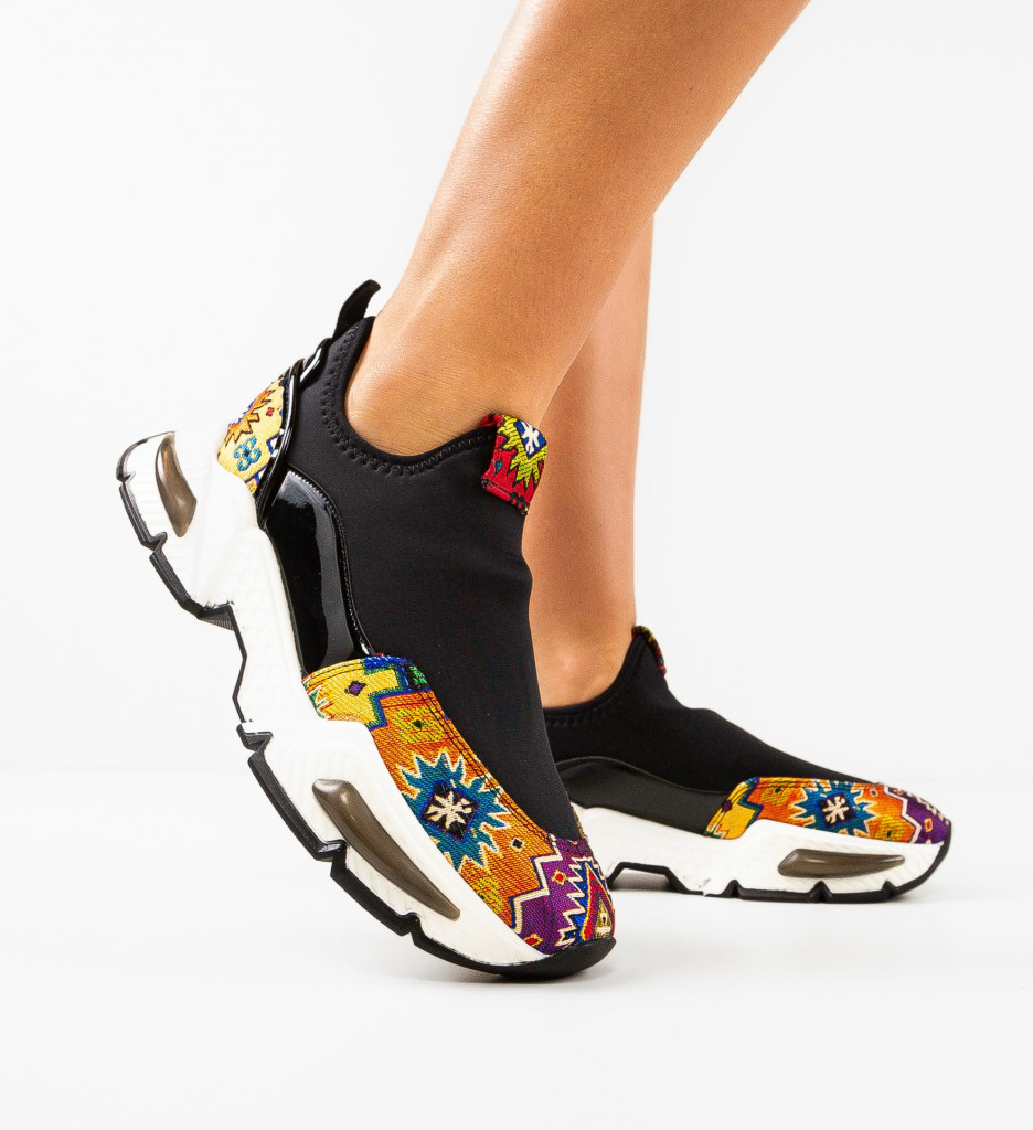 Sneakers dama Negri Moderni Wow Shoes Prata cu comanda online